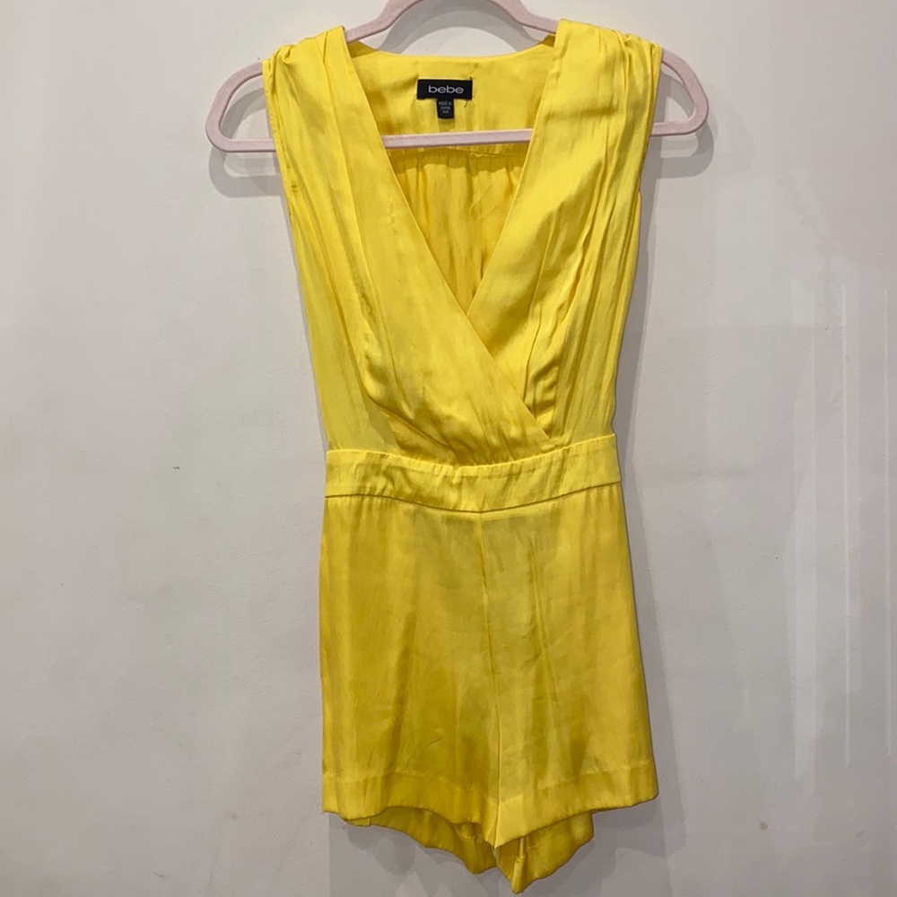 Yellow BEBE xxs romper